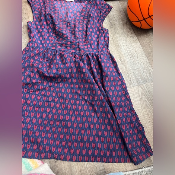 Mata Traders Women's Dark Navy & Burgundy Arrow print Sleeveless A-line Dress XL - Picture 7 of 11